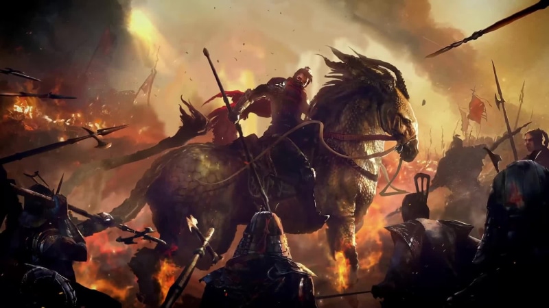 Rider War Horse Flame Enemies Battle Live Wallpaper