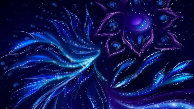 Blue Flower Abstract 2K Quality Live Wallpaper