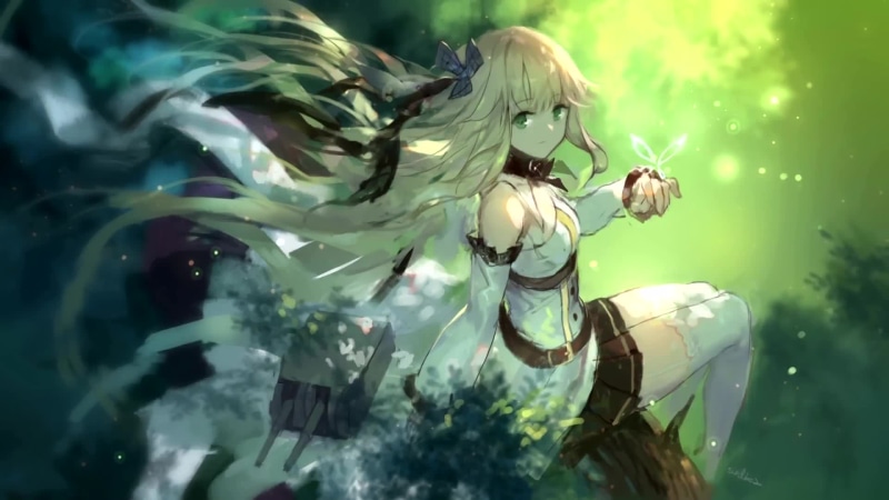 Aurora with Butterfly, Azur Lane Live Wallpaper