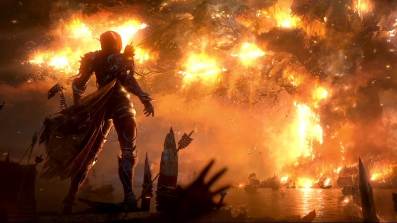 Sylvanas Windrunner, Burning Teldrassil, World Of Warcraft, Battle For Azerot Live Wallpaper
