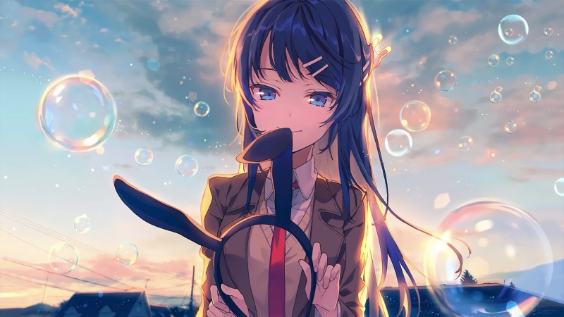 Mai Sakurajima In The Sunlight Seishun Buta Yarou Wa Bunny Girl Senpai No Yume Wo Minai 4K Live Wallpaper