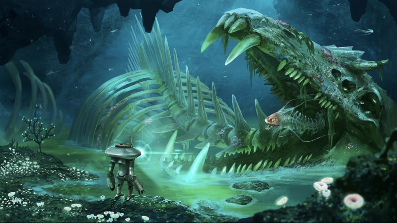 Under The Sea, Monster Bones, Subnautica, Fantasy World 4K Live Wallpaper