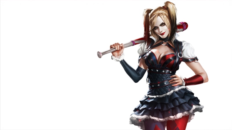 Harley Quinn with the baseball bat, Batman Arkham Knight 4K Live Wallpaper