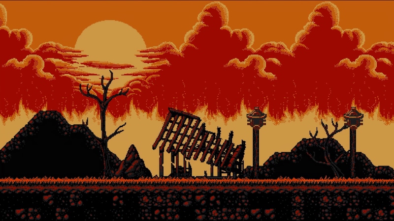 The Messenger Burning Ninja Village 4K Live Wallpaper