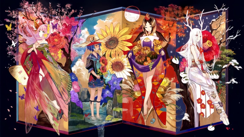 Four Cute Seasons Spring Summer Autumn Winter 4K, Folklore Live Wallpaper