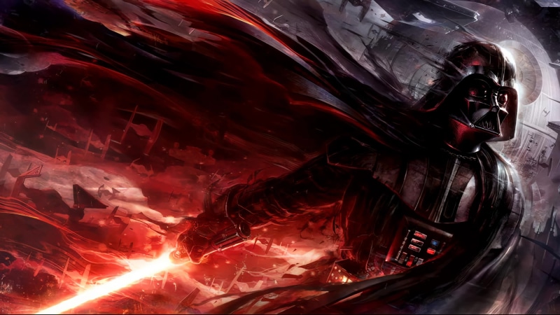 Darth Vader Magma and Lightsaber Star Wars 4K Live Wallpaper