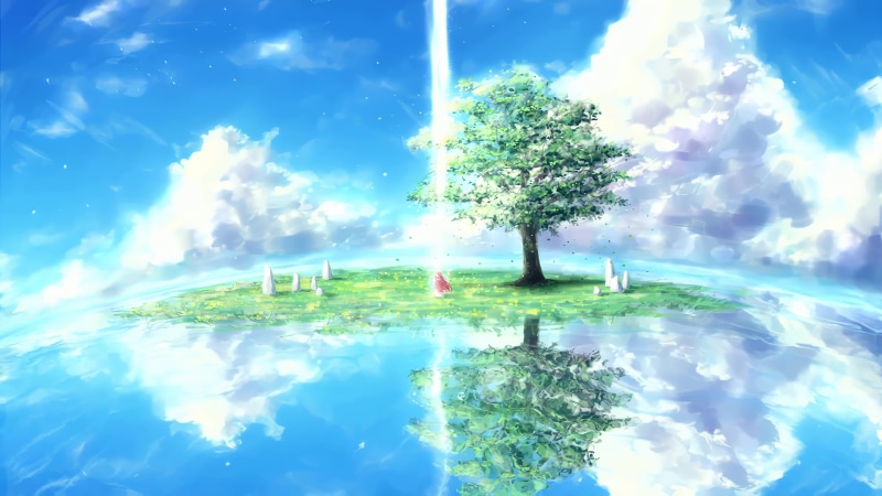 Rin Shelter Beautiful Anime Landscape Reflection 4K Live Wallpaper