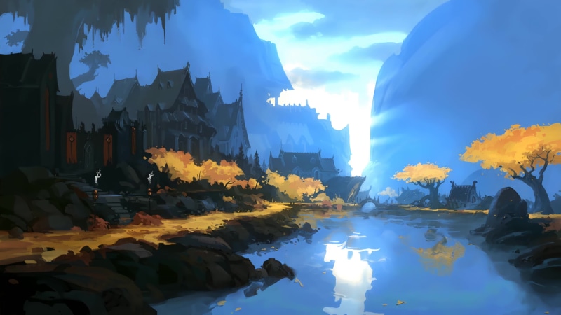 Fisherman’s Village Anime Landscape Stream 4K Live Wallpaper
