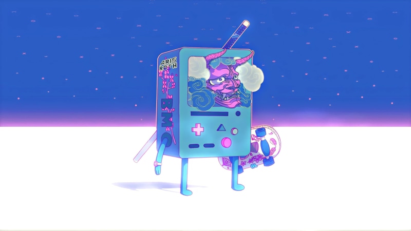 Oni Mask, Gameboy, Aris Roth 4K Live Wallpaper