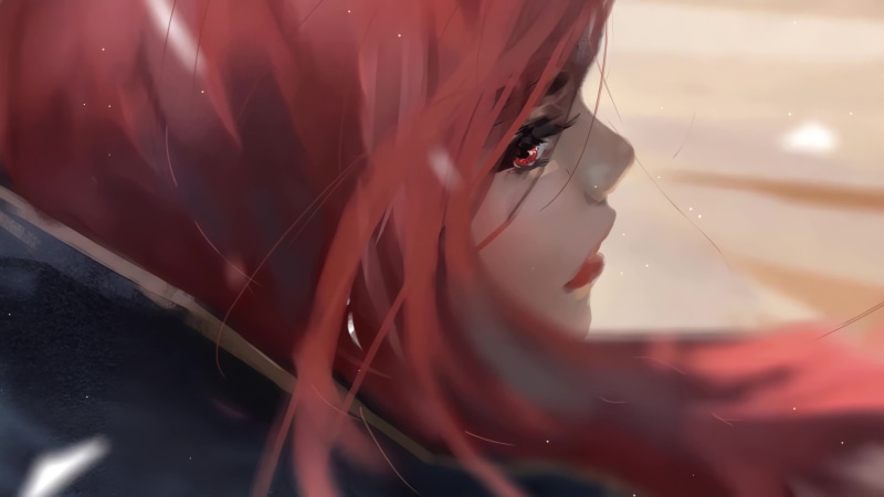 Fantasy Girl Lenia, Burning Rose, Ghostblade 4K Live Wallpaper