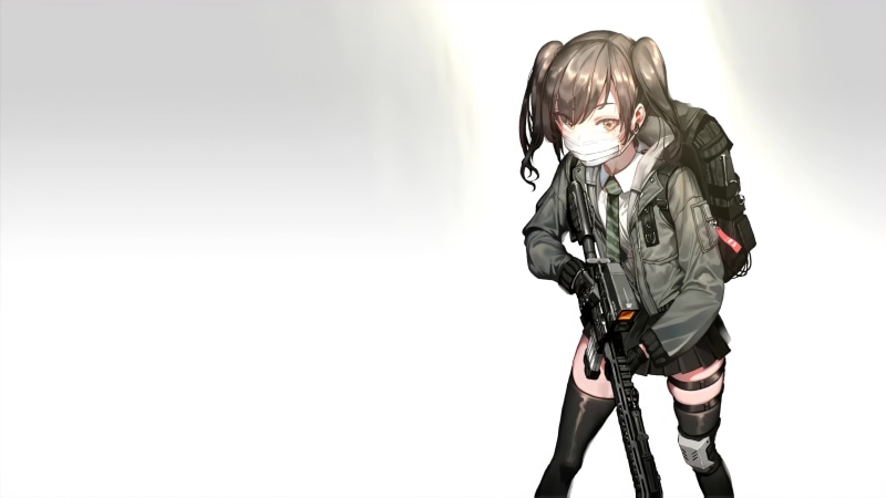 Anime Girl with a Rifle 4K Live Wallpaper