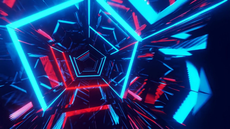 Abstract Neon Tunnel 4K Live Wallpaper