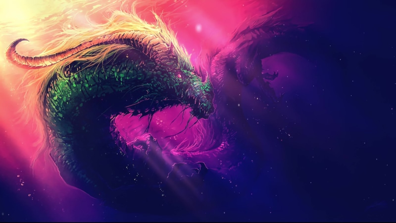 Fantasy Creatures, Black Dragon, Fire Live Wallpaper | 1920x1080