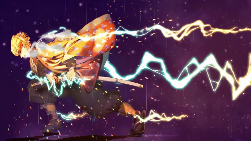 Sleeping Zenitsu, Attack Lightining, Kimetsu No Yaiba Live Wallpaper