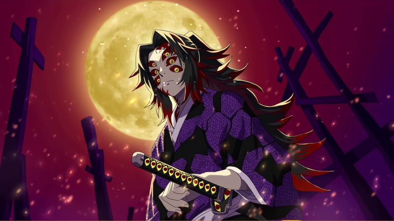 Kokushibou, Full Moon, Kimetsu No Yaiba, Demon Slayer 8K Live Wallpaper