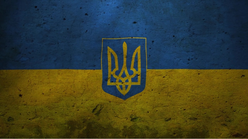 Ukraine Waving Flag, Prapor, Shield and Gold Trident 4K Live Wallpaper