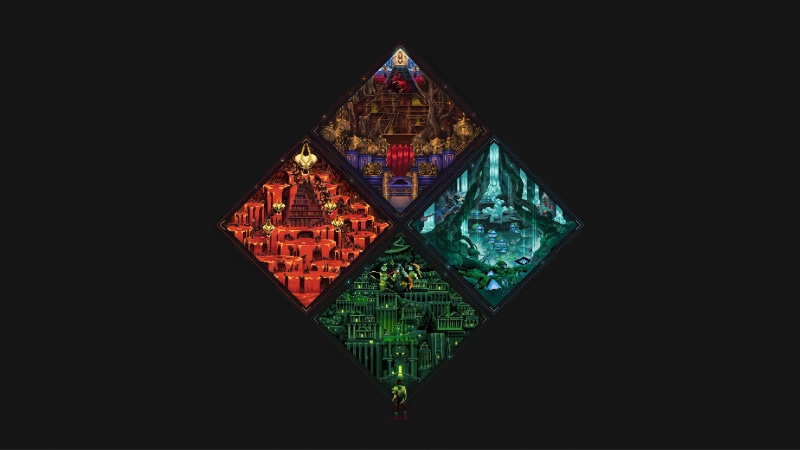 Hades Game, Pixel Biomes, Zagreus 8K Live Wallpaper