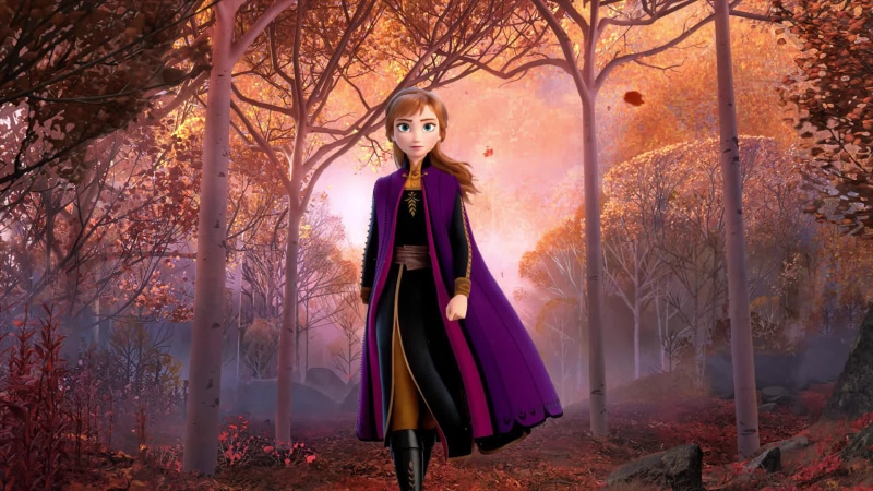 Anna Princess, Frozen 2, Autumn, Falling Leaves Live Wallpaper