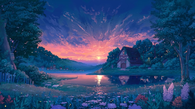 House In The Jungle, Pixel Landscape 4K Live Wallpaper