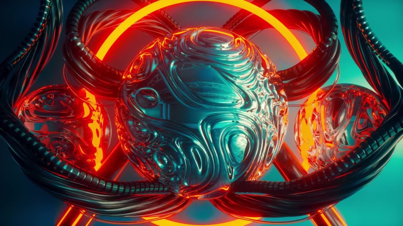 Artificial Heart, Abstract Shapes Live Wallpaper