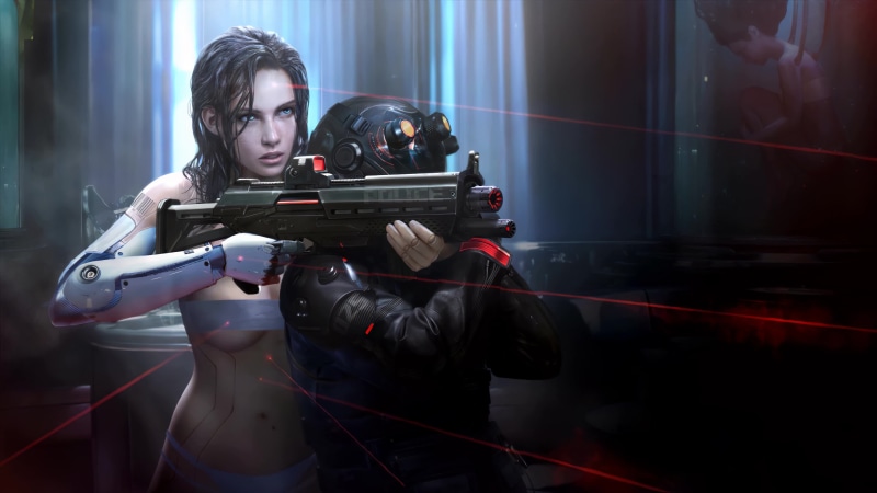 Cool Babe, Laser, Shoots, Elite Fighter 4K Live Wallpaper