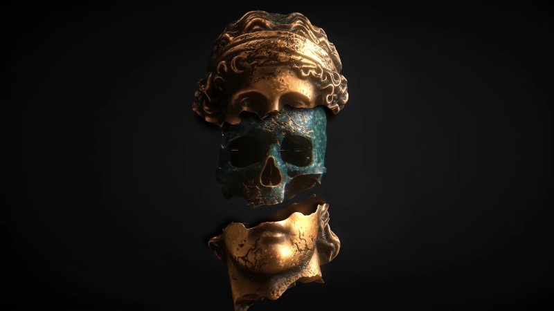 Good, Bad, Fake, Skull, Glitch Abstract 8K Live Wallpaper