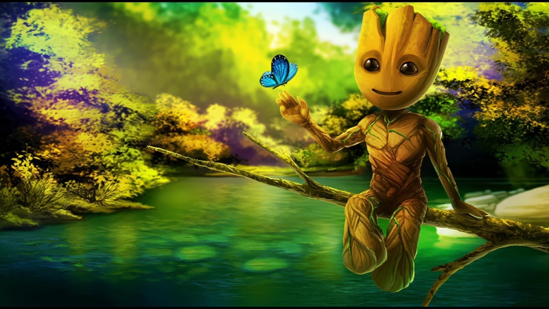 Baby Groot Comics Guardians Of The Galaxy 4K Live Wallpaper