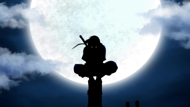 Itachi Uchiha, Full Moon, Naruto Shippuden 4K Live Wallpaper