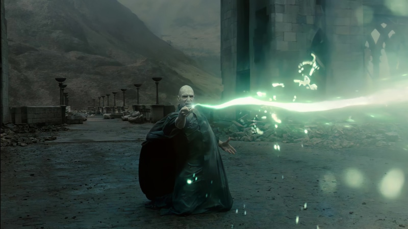 Voldemort, Killing Curse Avada Kedavra, Harry Potter and The Deathly Hallows 4K Live Wallpaper