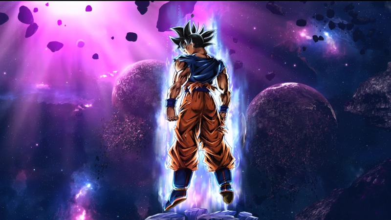 Dragon Ball Super, Goku Ultra Instinct, Galaxy Meteors 4K Live Wallpaper