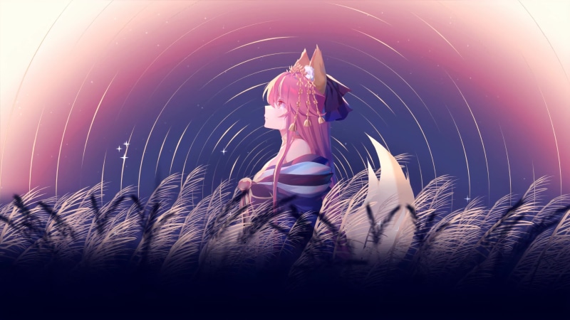 Tamamo No Mae Crying In The Field, Fate Grand Order 4K Live Wallpaper