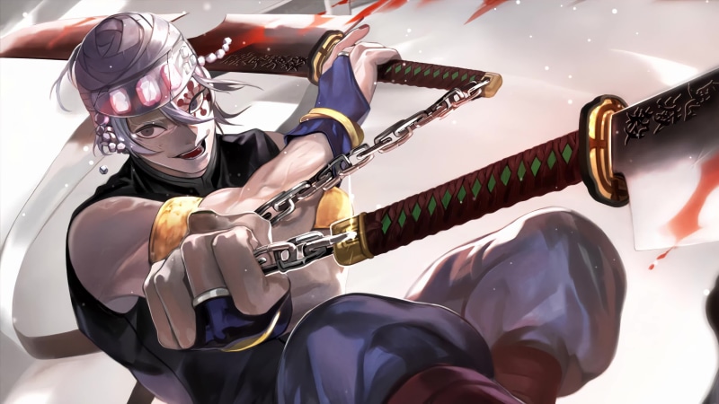 Tengen Uzui Sound Breathing, Kimetsu No Yaiba 4K Live Wallpaper