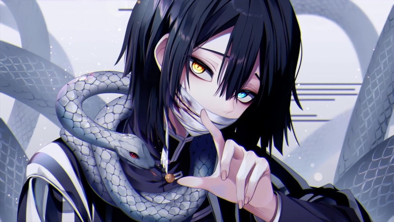 Obanai Iguro Serpent Breathing, Kimetsu No Yaiba 4K Live Wallpaper