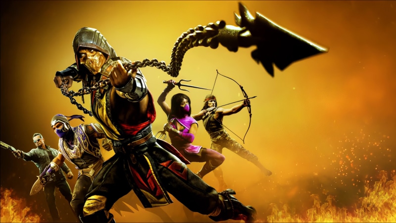 Mortal Kombat 11 Ultimate, Scorpion, Fire Live Wallpaper