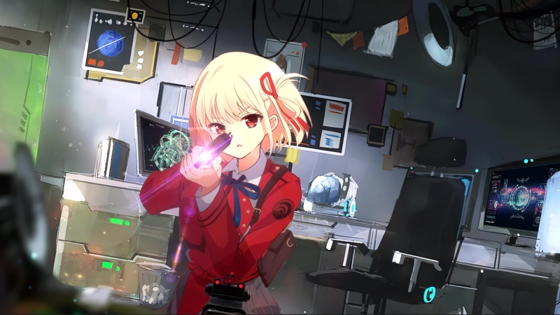 Live Chisato Nishikigi, Lycoris Recoil, Girl with Gun 4K Live Wallpaper