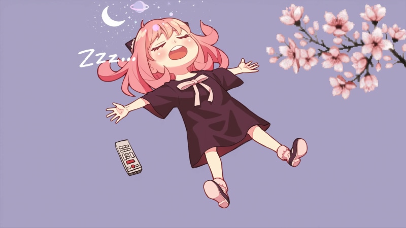 Anya Forger Sleeping, Relax, Loli Spy X Family 4K Quality Live Wallpaper