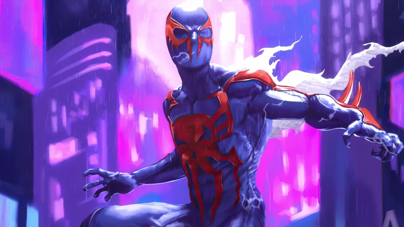 Miguel O’Hara Spider Man 2099 Rain 4K Quality Live Wallpaper