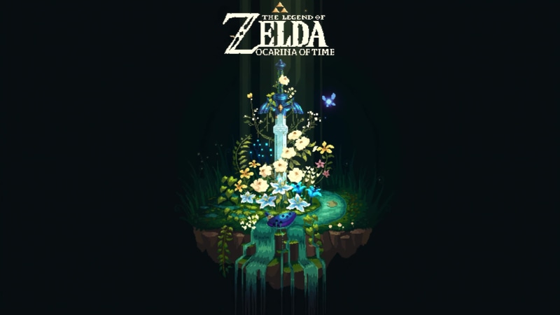 Master Sword The Legend Of Zelda: Ocarina Of Time, Pixel Art Live Wallpaper