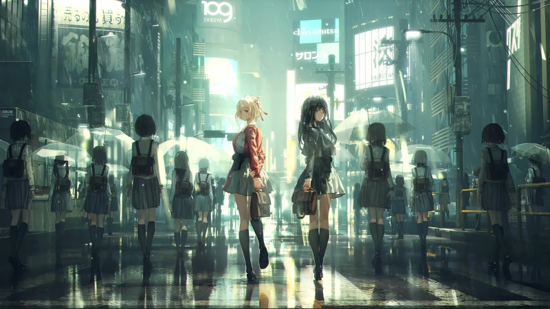 Lycoris Recoil リコリス・リコイル, Snow, City Girls Live Wallpaper