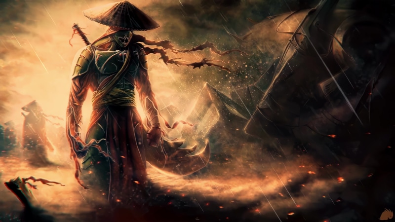 Oni Samurai In The Rain Live Wallpaper