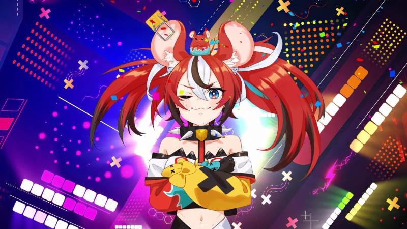 Hakos Baelz with Twintails Hamster Virtual Youtuber 4K Live Wallpaper