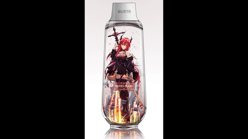 surtr in a transparent bottle arknights for android Live Wallpaper