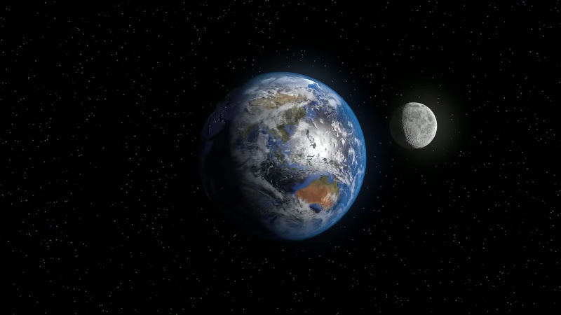 Earth and Moon Orbit Live Wallpaper