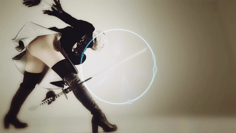 Shows ass 2B from Nier automata Live Wallpaper