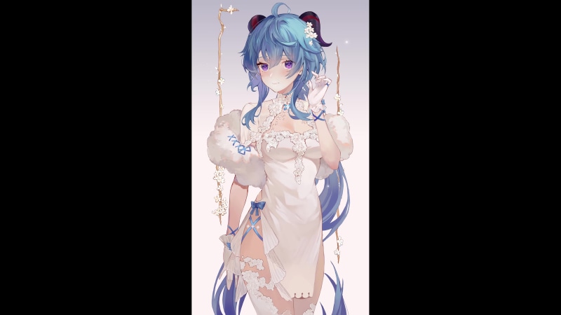 Guan Yu in her beautiful Genshin Impact Dress for android Live Wallpaper