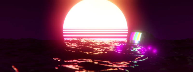 Synth wave Sun Live Wallpaper