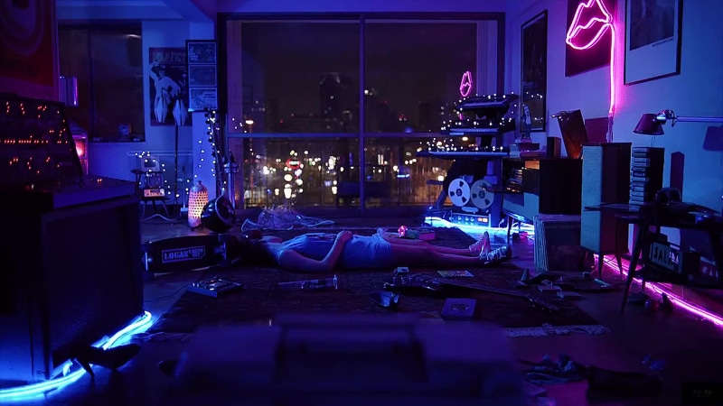 City night neon apartment Live Wallpaper