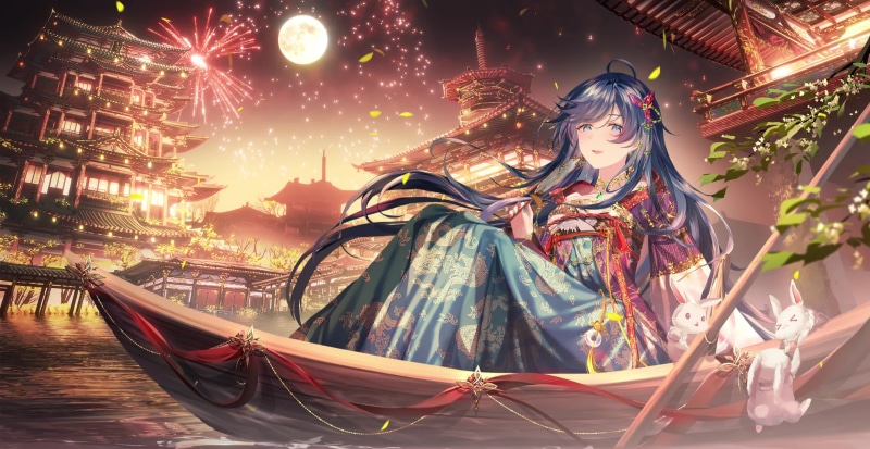 Ji Jin Qiu lets off fireworks behind his back Live Wallpaper