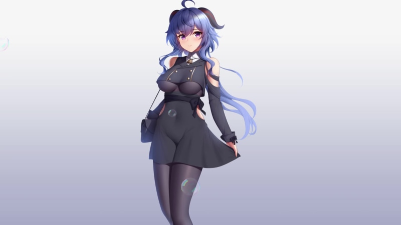 Guan Yu in a Short skirt dress Genshin Impact Live Wallpaper