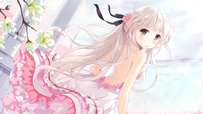Yosuga no Sora she is beautiful in her open dress Live Wallpaper